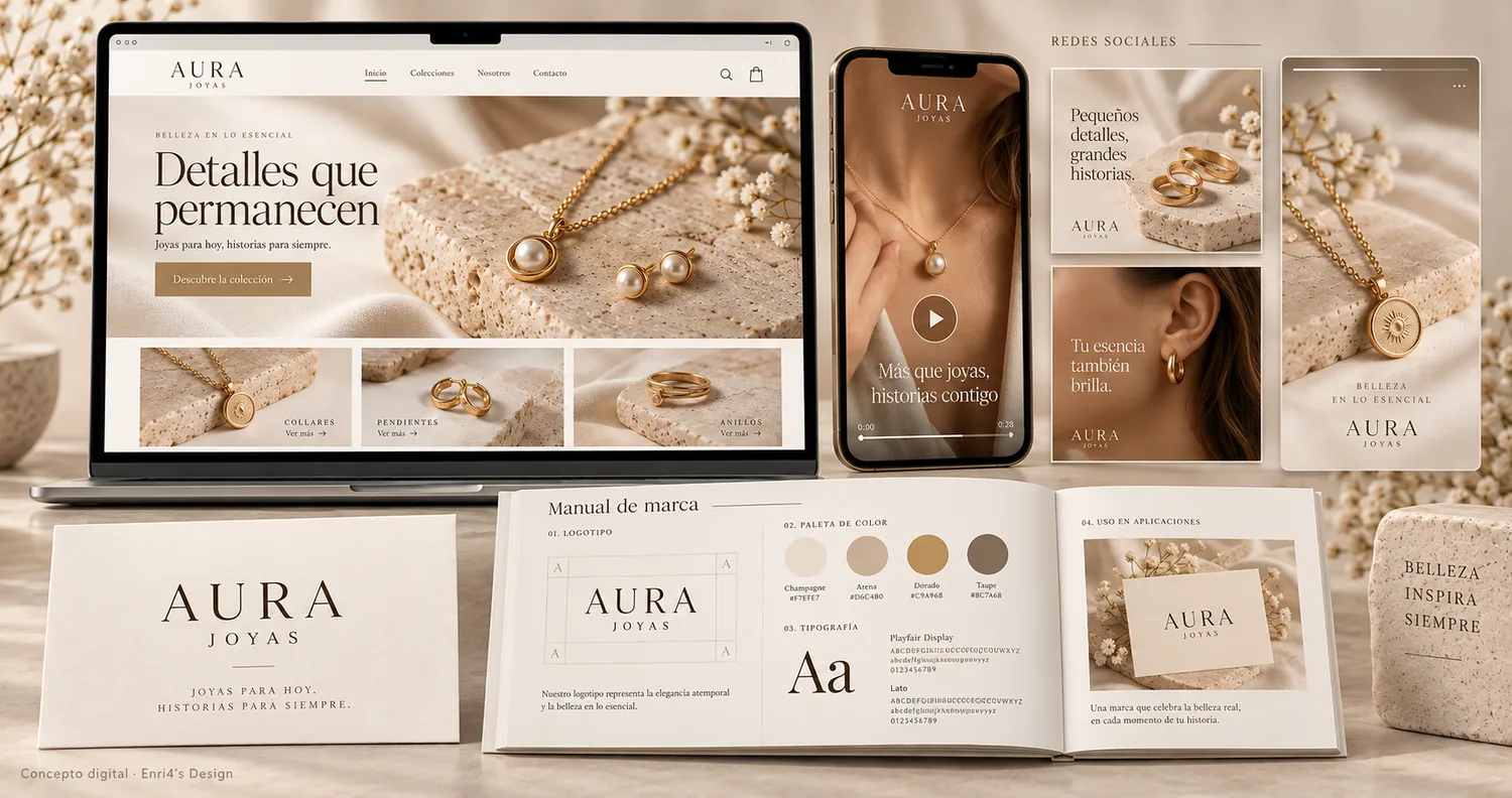 Concepto de marca: Aura Joyas