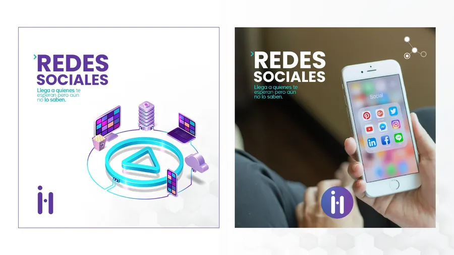Piezas de campaña de redes sociales de InHouse